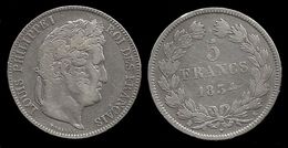 LOUIS - PHILIPPE I . 5 FRANCS . TÊTE LAUREE . 1834 K . ( BORDEAUX ). TRANCHE EN RELIEF . - 5 Francs