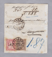 Heimat BE LAUPERSWYL 1876-12-18 Langstempel Auf NN-Quittung Nach Langnau Mit 10+5Rp Sit - Briefe U. Dokumente