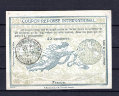 8049 IAS IRC CRI Coupon Reponse International France Frankreich T4 Mit Stempel - Cupón-respuesta