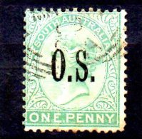 Y1087 - SOUTH AUSTRALIA , Official Il Penny Verde (crown SA) Con Soprastampa OS . Dent 12 1/2 - Gebruikt