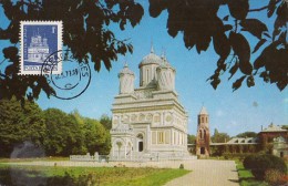 ARCHITECTURE, CURTEA DE ARGES MONASTERY, CM, MAXICARD, CARTES MAXIMUM, 1977, ROMANIA - Abbeys & Monasteries