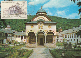 ARCHITECTURE, COZIA MONASTERY, CM, MAXICARD, CARTES MAXIMUM, 1977, ROMANIA - Abbayes & Monastères