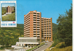 TOURISM, BAILE HERCULANE DIANA HOTEL, CAR, CM, MAXICARD, CARTES MAXIMUM, 1986, ROMANIA - Hôtellerie - Horeca