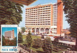 TOURISM, BAILE FELIX WATERLILY HOTEL, CAR, CM, MAXICARD, CARTES MAXIMUM, 1989, ROMANIA - Hôtellerie - Horeca