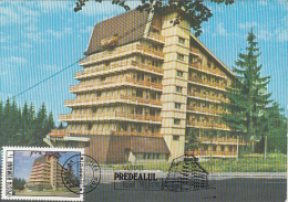 TOURISM, PREDEAL CIOPLEA HOTEL, CM, MAXICARD, CARTES MAXIMUM, 1984, ROMANIA - Hotels, Restaurants & Cafés