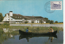 TOURISM, DANUBE DELTA SWAN HOTEL, BOAT, CM, MAXICARD, CARTES MAXIMUM, 1993, ROMANIA - Hostelería - Horesca