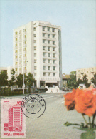 TOURISM, TULCEA EGRET HOTEL, CAR, ROSE, CM, MAXICARD, CARTES MAXIMUM, 1991, ROMANIA - Hostelería - Horesca