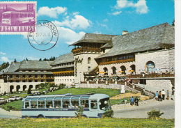 BUSS, POIANA BRASOV SPORT HOTEL, CM, MAXICARD, CARTES MAXIMUM, 1972, ROMANIA - Bus