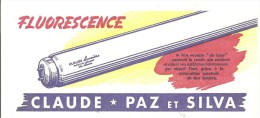 Buvard Claude Paz Et Silva FLUORESCENCE Tube Néon - Electricité & Gaz