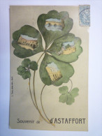 ASTAFFORT  (Lot-et-Garonne)  :  Carte Fantaisie "Trèfle à 4 Feuilles"   1907 - Astaffort