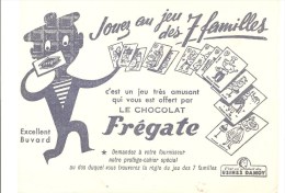 Buvard Chocolat Frégate Jouez Au Jeu De 7 Familles C´est Un Jeu Très Amusant Qui Vous Est Offert Par Le Chocolat Frégate - Chocolat