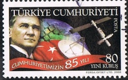 2008 - TURCHIA / TURKEY - 85° ANNIVERSARIO DELLA REPUBBLICA TURCA. USATO - Oblitérés