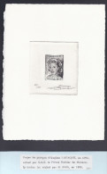 PROJET DE POINCON PRINCESSE GRACE MONACO PROOF SIGNED LACAQUE NON ADOPTE 1991 REALISE PAR SLANIA 1993 - Cartas & Documentos