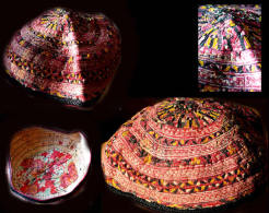 Ancienne  Coiffe Brodée TJUBETEIKA De Jeune Garçon Ouzbekh En Fil De Soie/ Old Uzbek Headdress - Sombreros, Gorros, Tocados