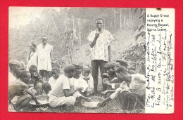 CPA: Sierra Leone - A Happy Group Enjoying A Hearty Repast - Sierra Leone