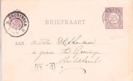 1898 BK  Van WESTERLEE Via Kl.rond HARLINGENN.SCHANS B Naar Groningen - Covers & Documents