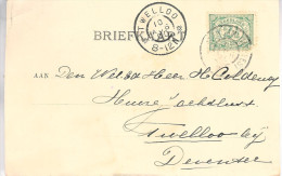 1900 Ansicht Van OVERVEEN Via Grootrond Treinstempel AMSTERDAM-UITGEEST Naar TWELLOO - Storia Postale