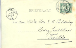 1901 Bk Van Apeldoorn (grootrond) Naar Twlloo (kleinrond) - Covers & Documents