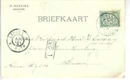 1901 Firmabk Van DEVENTER Naar Leiden - Storia Postale