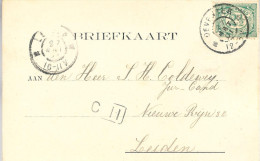 1901 Ansicht Van DEVENTER Naar Leiden - Storia Postale