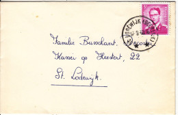 Kleine Briefomslag Met Sterstempel "* ST LODEWIJK(DEERLIJK) * " Op Nr 1067 Type Marchand - 1953-1972 Glasses
