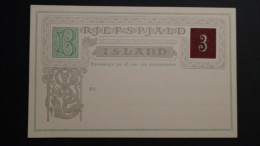 Iceland - 1907 - Mi: P 39* - Postal Stationery - Look Scan - Interi Postali