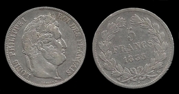 LOUIS - PHILIPPE I . 5 FRANCS . TÊTE LAUREE . 1835 B . ( ROUEN ). - 5 Francs