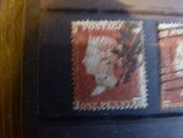 GB 1854 1d Red Brown Die 1 Used Wmk Small Crown SG 17 - Usati