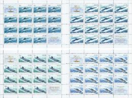 Russia 2006, 100y Of Russian Navy Submarine, 4 Sheetlets - Fogli Completi