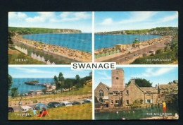 ENGLAND  -  Swanage  Multi View  Used Postcard As Scans - Swanage