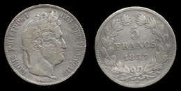 LOUIS - PHILIPPE I . 5 FRANCS . TÊTE LAUREE . 1837 A . ( PARIS ). - 5 Francs