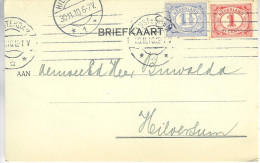 1910 Firma-bk Met Mengfrankering  Van Amsterdam Naar Hilversum - Covers & Documents