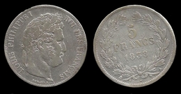 LOUIS - PHILIPPE I . 5 FRANCS . TÊTE LAUREE . 1838 A. ( PARIS ). - 5 Francs