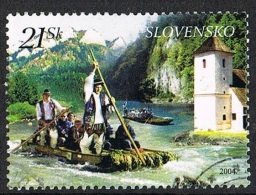 2004 - SLOVACCHIA / SLOVAKIA - TRASPORTO FLUVIALE. USATO - Used Stamps