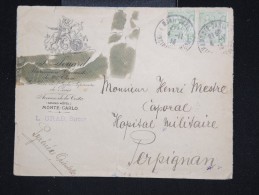 MONACO - Enveloppe ( Réparée Avec Scotch) En 1913 Pour Perpignan - A Voir - Lot P12400 - Covers & Documents