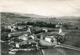 CPSM 69 CHENAS VUE AERIENNE SUR LE MOULIN A VENT 1956    Grand Format 15 X 10,5 Cm - Chenas