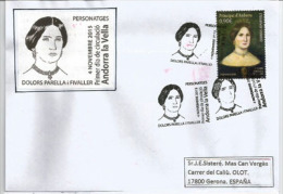 La Baronesa Dolores Parrella, Personnage Andorran. Lettre FDC Année 2015 , Adressée En Espagne.AND.ESP - Lettres & Documents