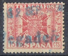 Sello 15 Cts Telegrafos , Lineal VEGADEO (Asturias), Num 87 º - Télégraphe