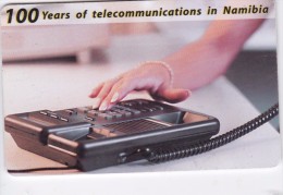 Namibia, NMB-103, 100 Years Of Telecommunications In Namibia, Dialing Hand, 2 Scans. - Namibië