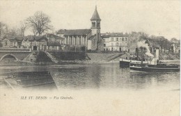 93 Seine Saint Denis L'Ile Saint Denis Vue Générale Bateaux - L'Ile Saint Denis