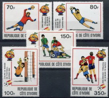 Costa De Marfil 583/587 ** Futbol. 1982 - Unused Stamps