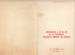 3004FM- COMMUNIST PARTY ANNIVERSARY, BOOKLET, 1961, ROMANIA - Cuadernillos