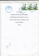 3030FM- NICOLAE IORGA, WRITER, STAMPS ON REGISTERED COVER, 2012, ROMANIA - Lettres & Documents