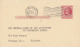 31469- BENJAMIN FRANKLIN, POSTCARD STATIONERY, 1954, USA - 1941-60