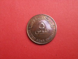 EMIRATS 5 FILS BRONZE 1989    -1409AH-   KM 2.1 - United Arab Emirates