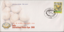 India  2008  International Potato Expo  Kolkata  Special Cover  # 86967 Inde Indien - Légumes