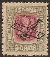 ICELAND 1924 50 A Air SG 157 HM #PP45 - Luchtpost