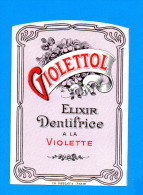 étiquette VIOLETTOL élixir Dentifrice à La VIOLETTE - Etiquettes