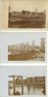 3 Cartes Photo , Беларусь Biélarous  Pont  1917  Tupalscyna - Weißrussland