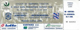 Sport Match Ticket UL000276 - Football: Varteks Varazdin Vs Heerenveen 1998-11-05 - Eintrittskarten